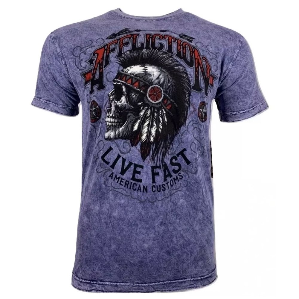 AFFLICTION Men's T-Shirt AC IROQUOIS Premium Black